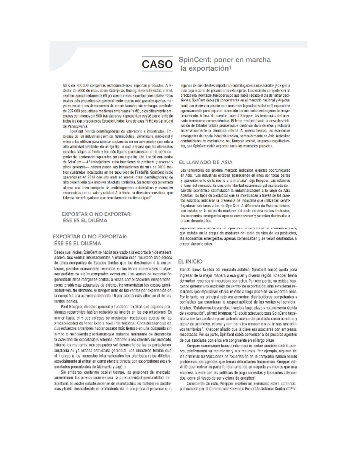 CASO SpinCent: Estrategias de Exportación hacia Mercados Asiáticos ...
