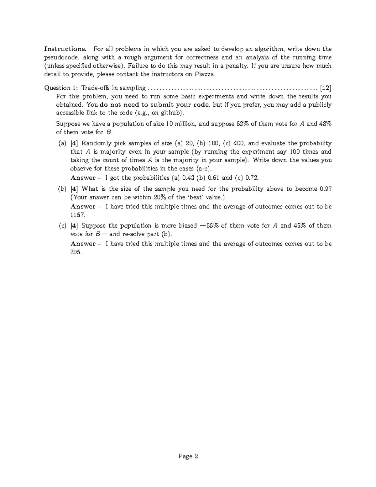 HW05-Algorithm Practice Problems and Solutions - Studocu