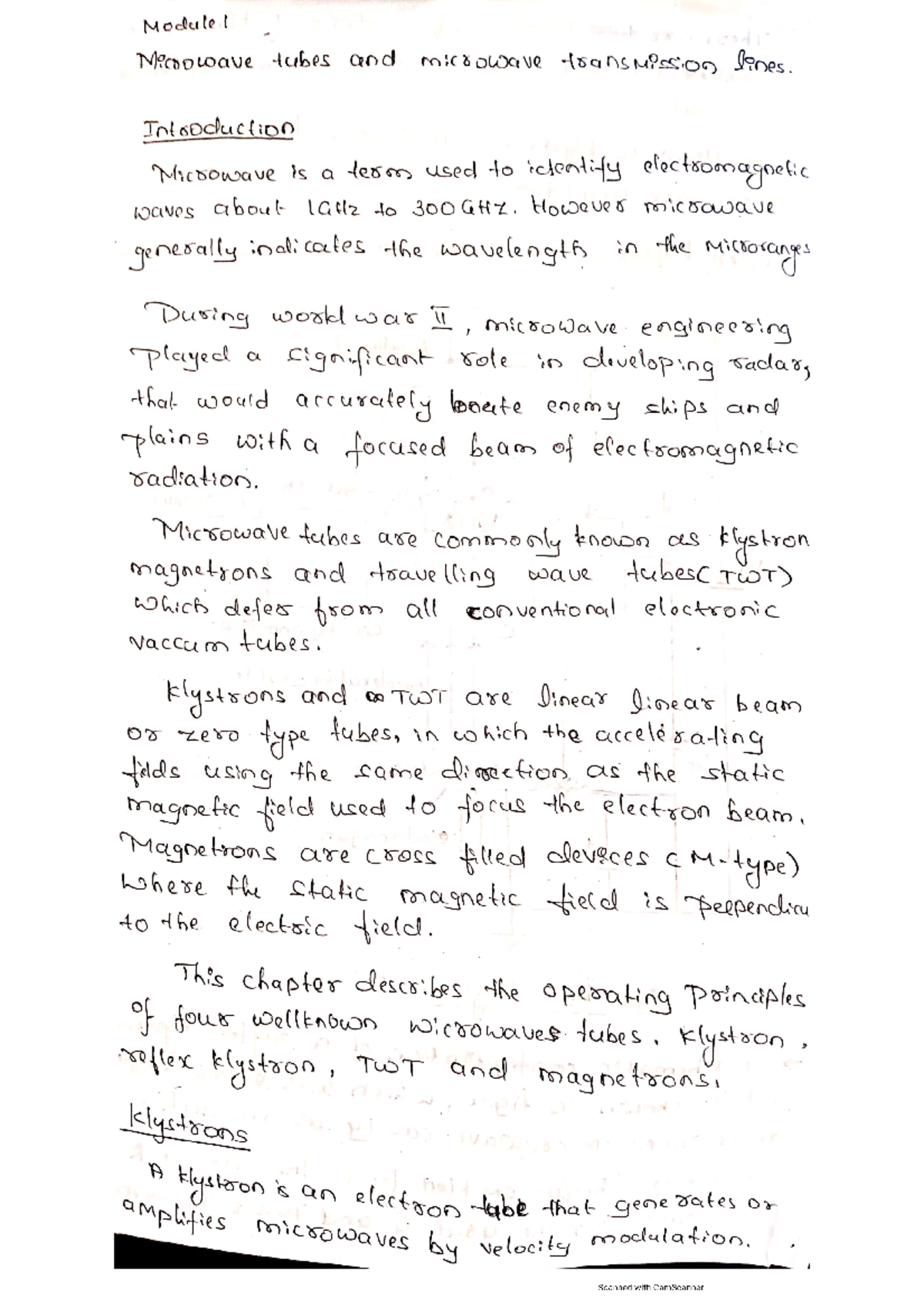 Module 1 - VTU Notes for 17EC71 Course Insights - Studocu