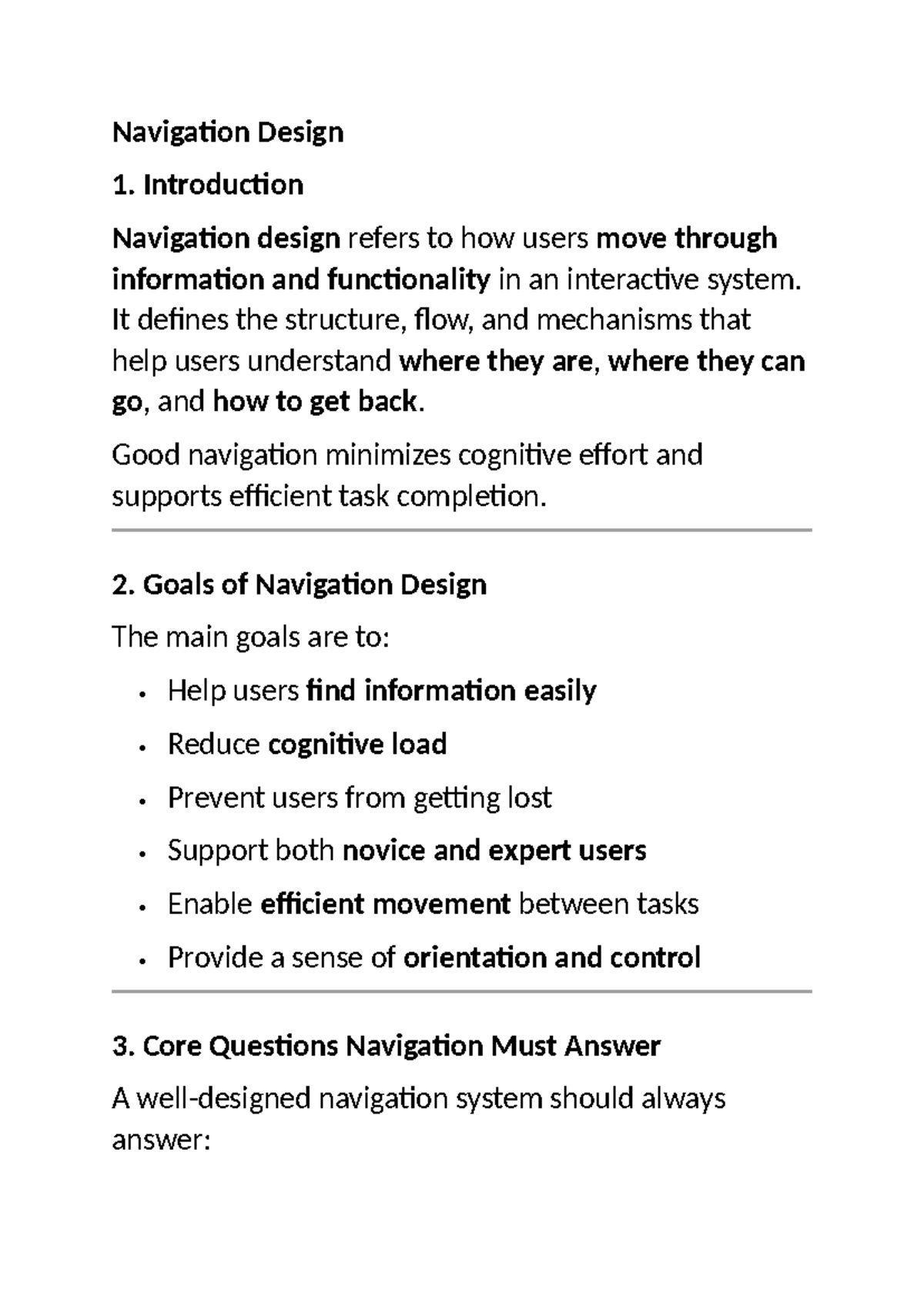 Navigation Design Principles and Best Practices - Studocu