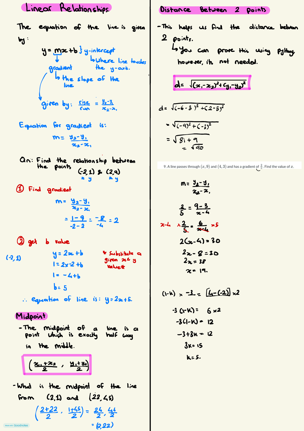 Linear Relationships: Understanding Equations and Gradients in Math ...