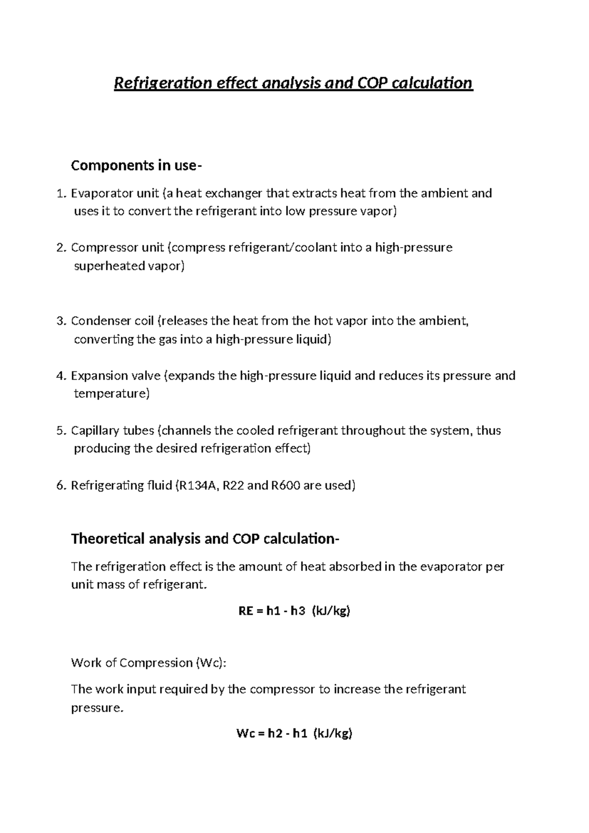 Refrigeration Effect & COP Calculation in Inbound 6444788137849516194 ...