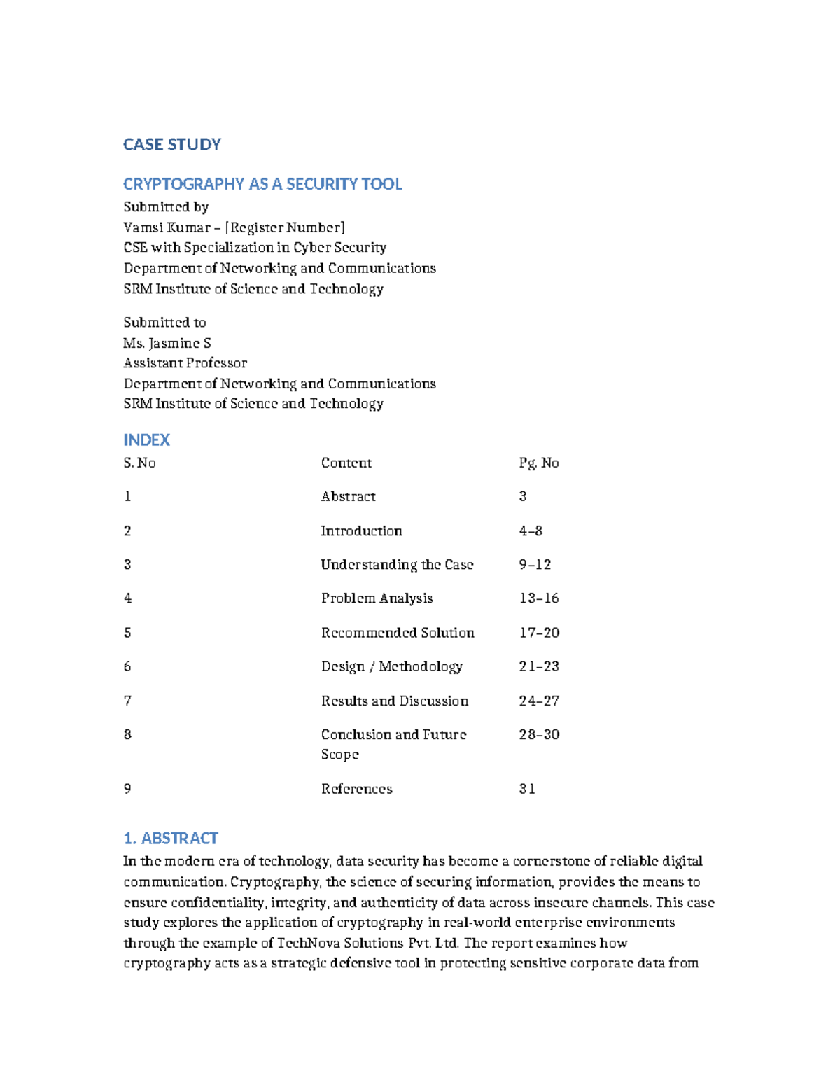 CSE Case Study: Cryptography as a Security Tool - Studocu