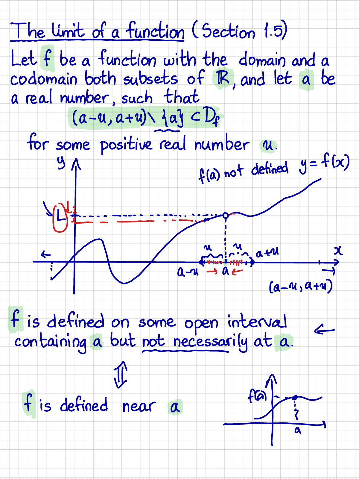 MATH 101: Limit of a Function - Section 1.5 Notes - Studocu