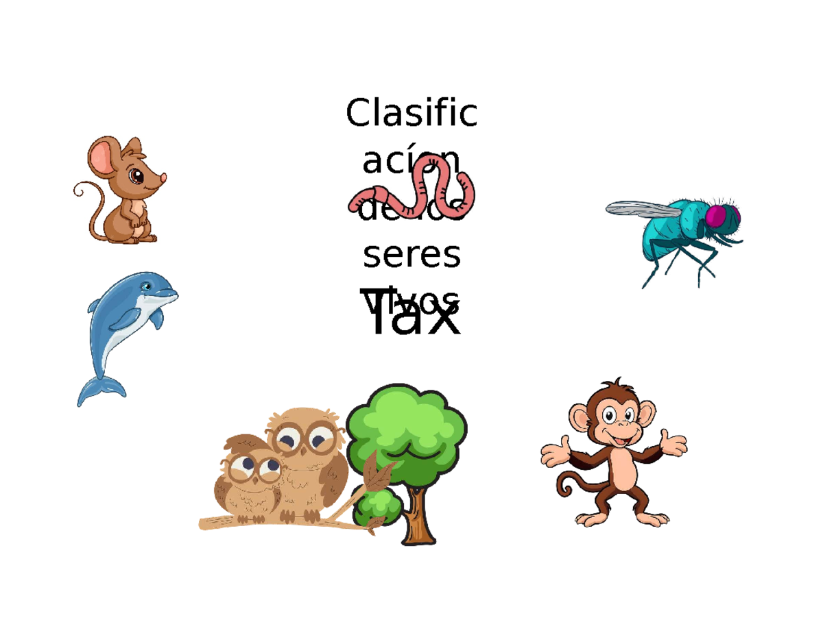 Taxonomía de los Seres Vivos - Biología - Carlos Concón - Studocu