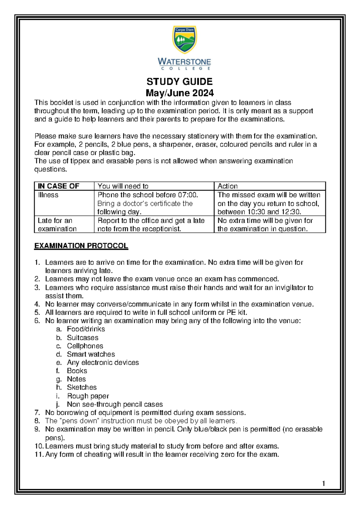 Grade 7 Exam Booklet Study Guide for May/June 2024 - Studocu