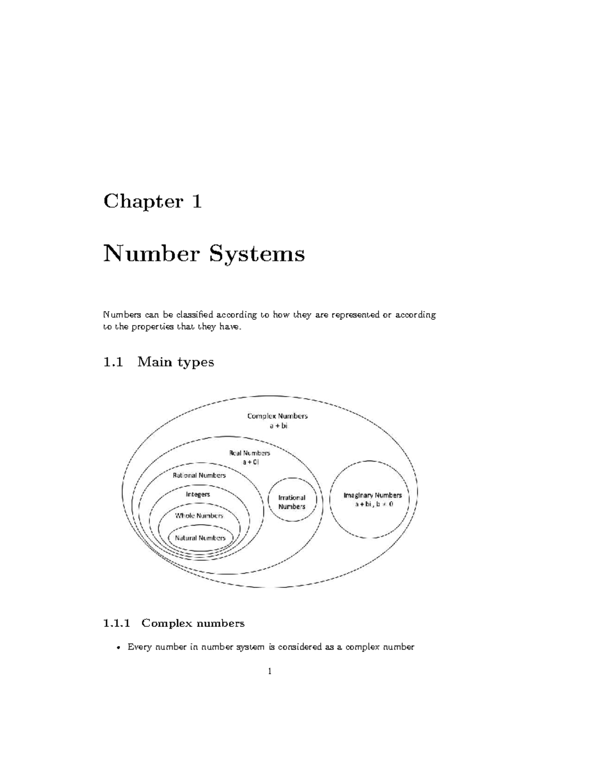 Chapter 1: Number Systems - Types and Representations (Course Code ...