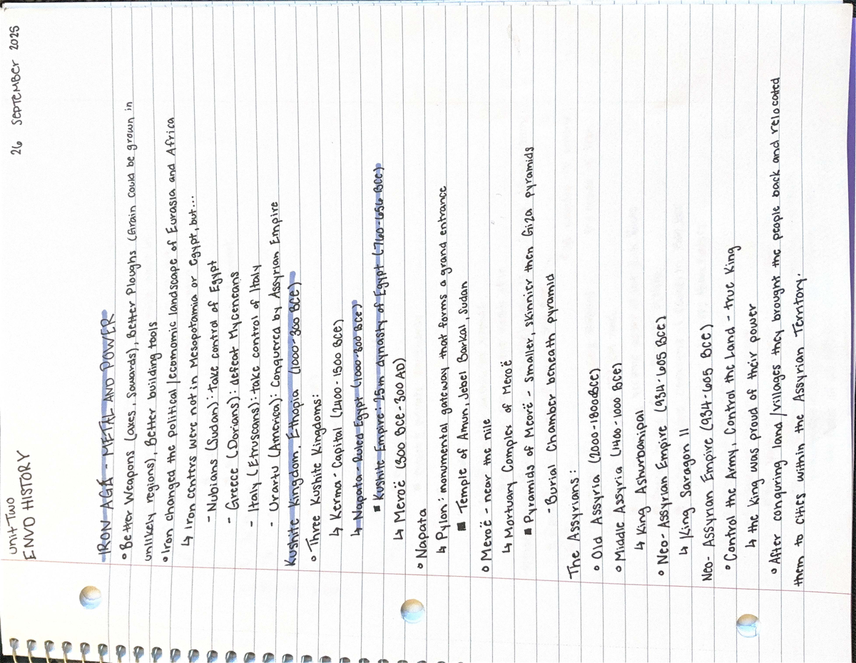 Final Exam Review Notes for Course Code: ABC123 - Iron Age and Ancient ...