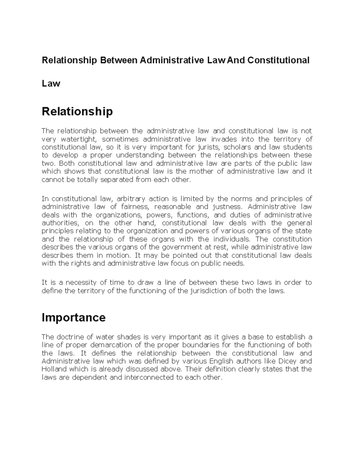 UNIT 1: The Interconnectedness of Administrative and Constitutional Law ...
