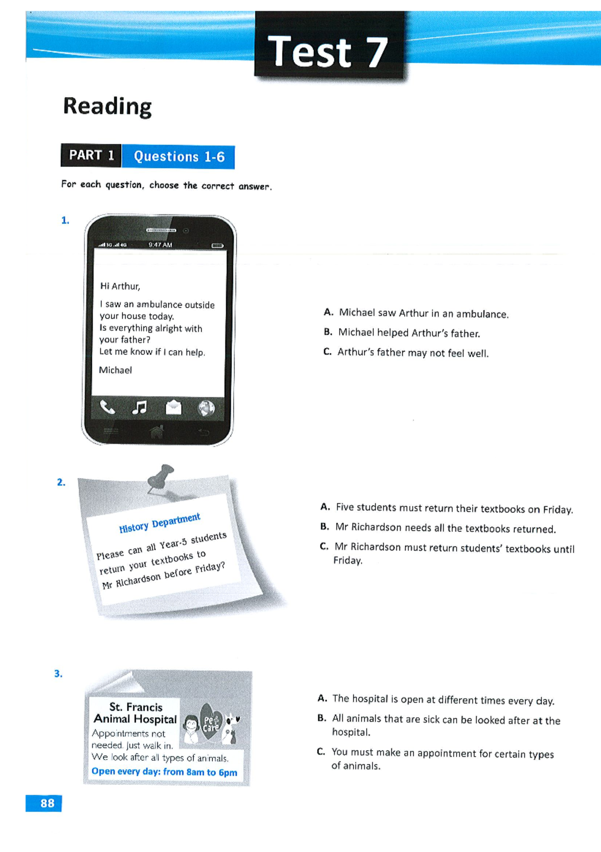 KET Test 7 Reading & Listening Practice - A2 Level Review - Studocu