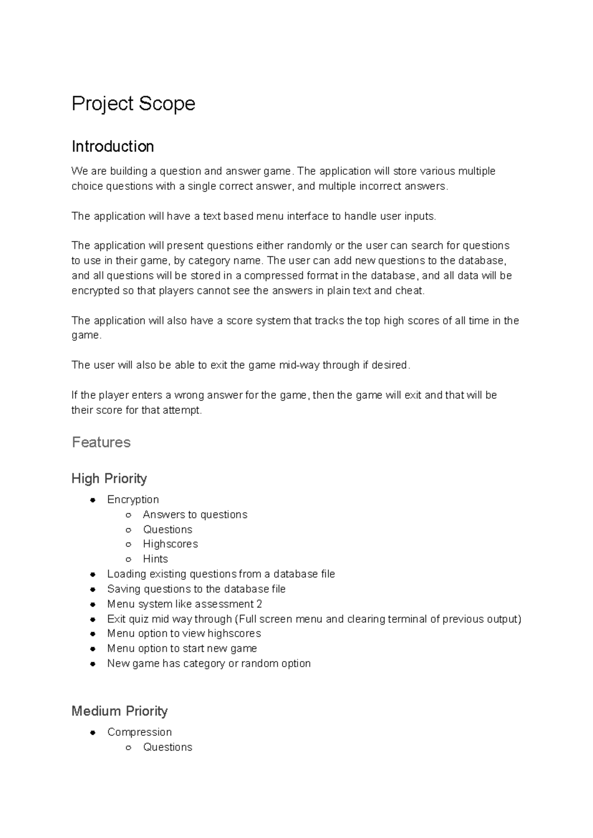 C Prog Ass 3 v1 - Report 3 for Assignment - Project Scope Introduction ...