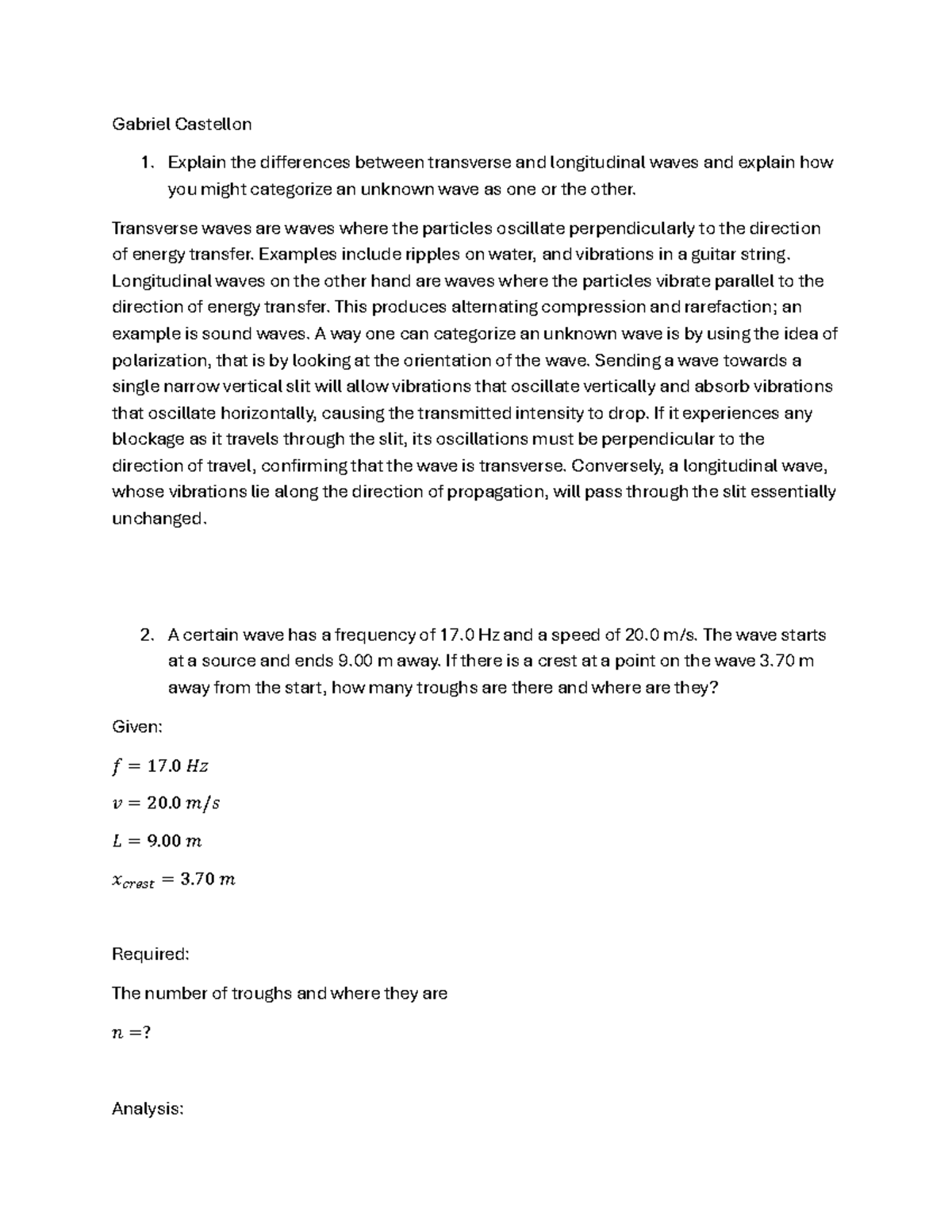 Unit 4.5 Assignment - Light: Waves, Interference, and Technology - Studocu