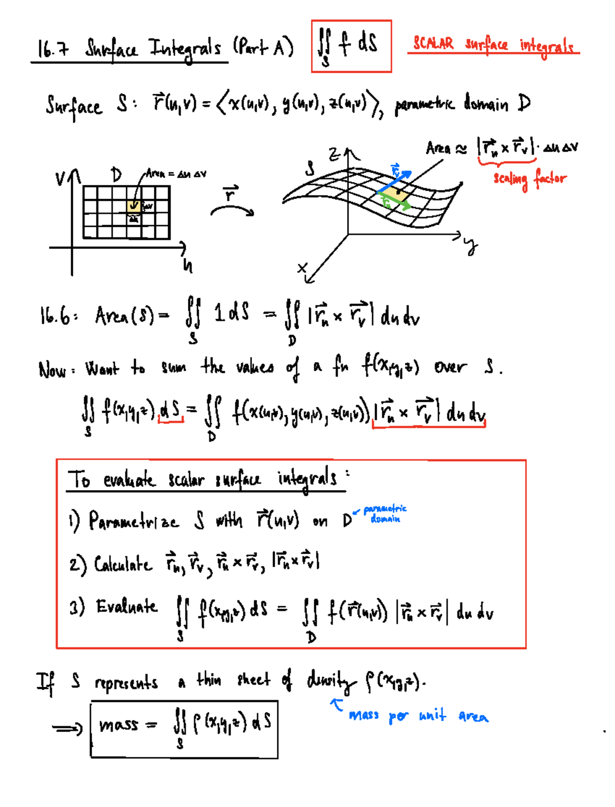16.7 Surface Integrals: Scalar and Flux Integrals Explained - Studocu