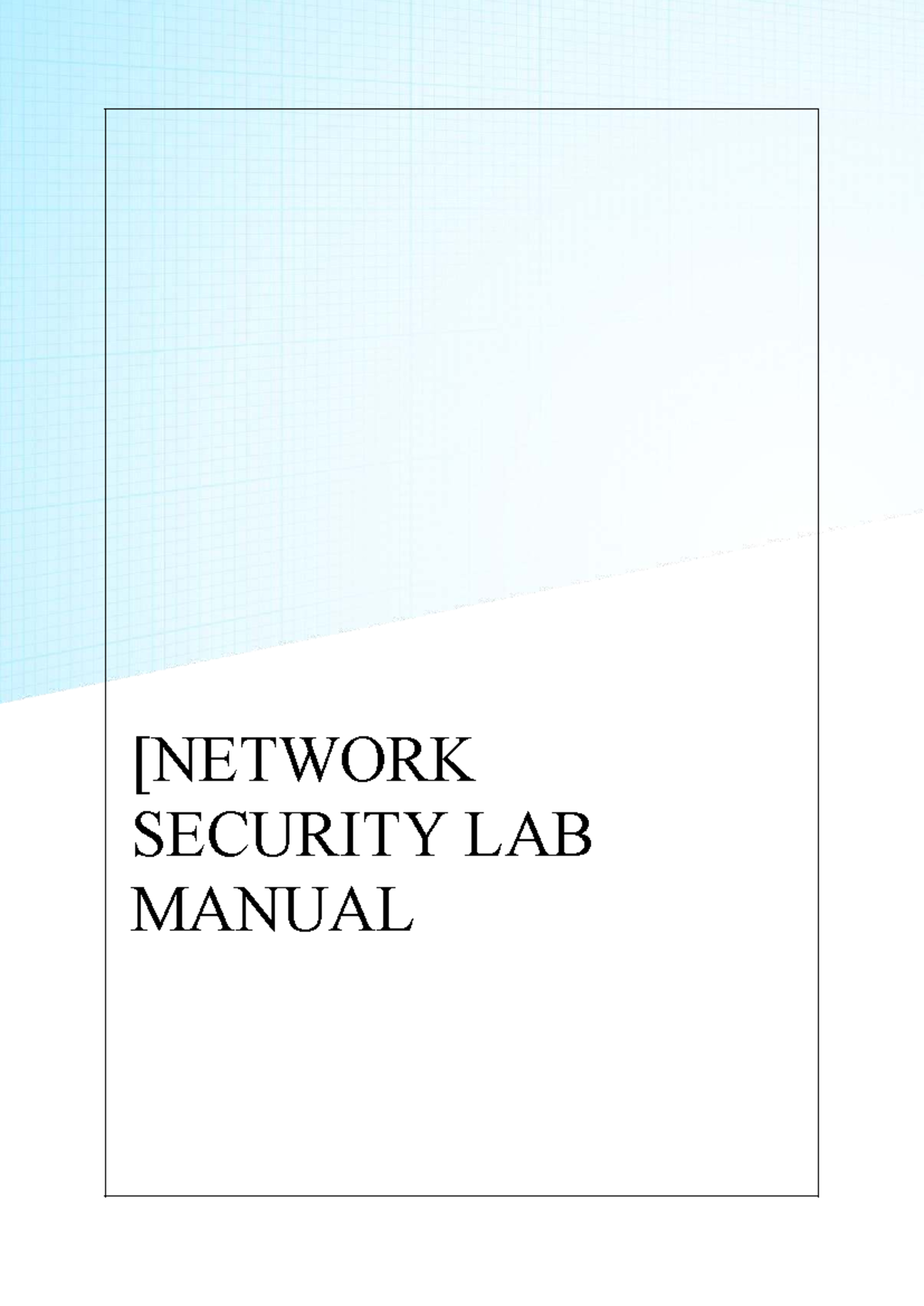 Network Security LAB Manual: DES & RSA Encryption Implementation - Studocu