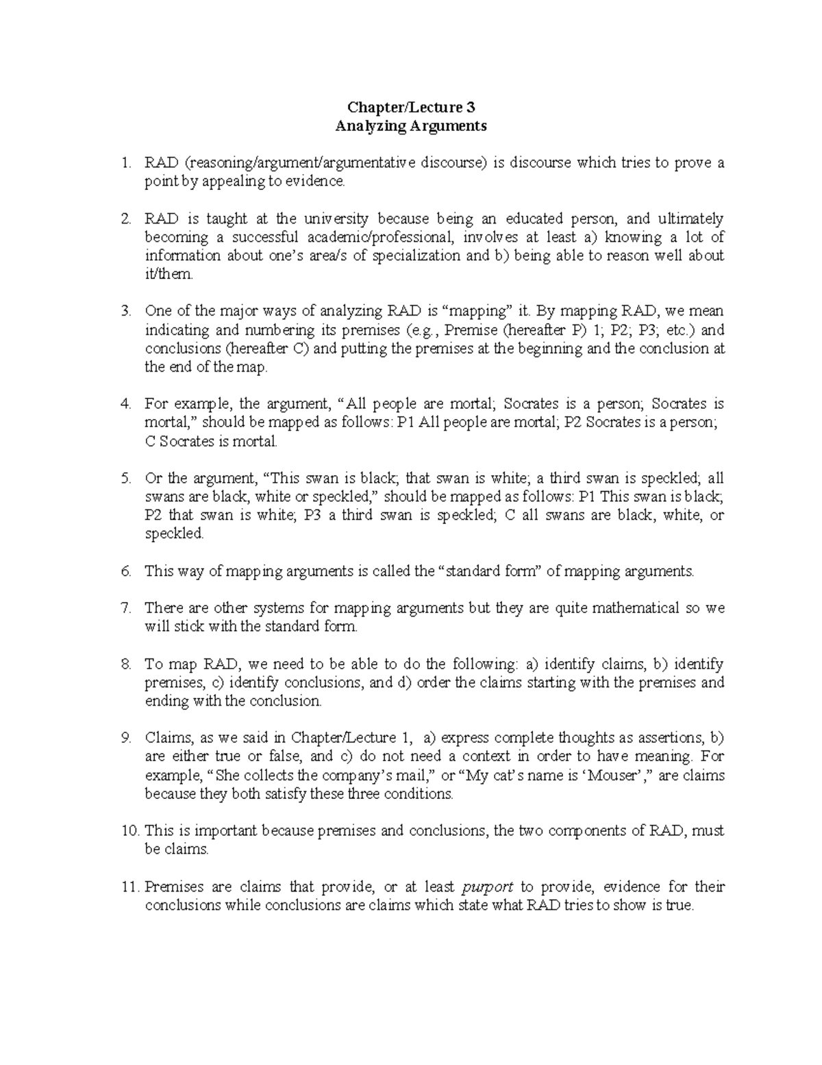 Chapter 3 - Analyzing Arguments in RAD Discourse - Studocu
