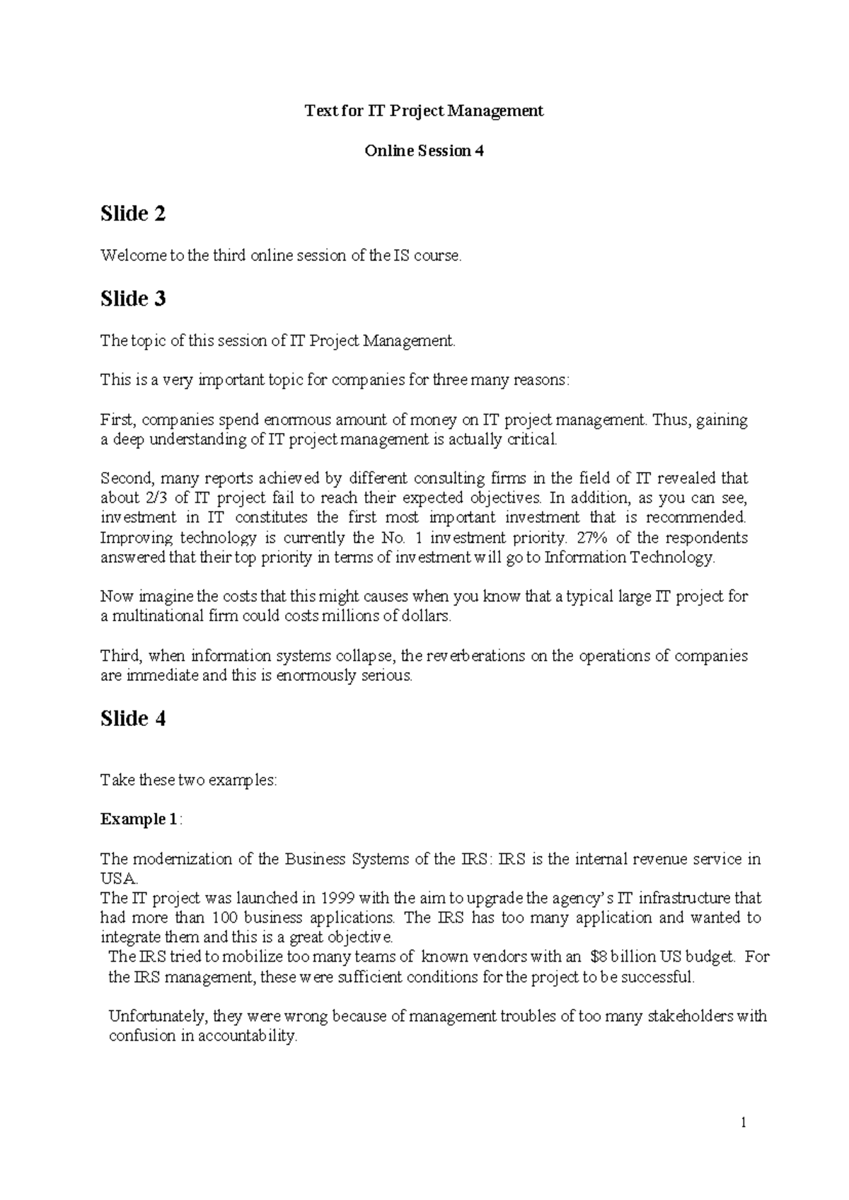 Text for IT Project Management - Text for IT Project Management Online ...