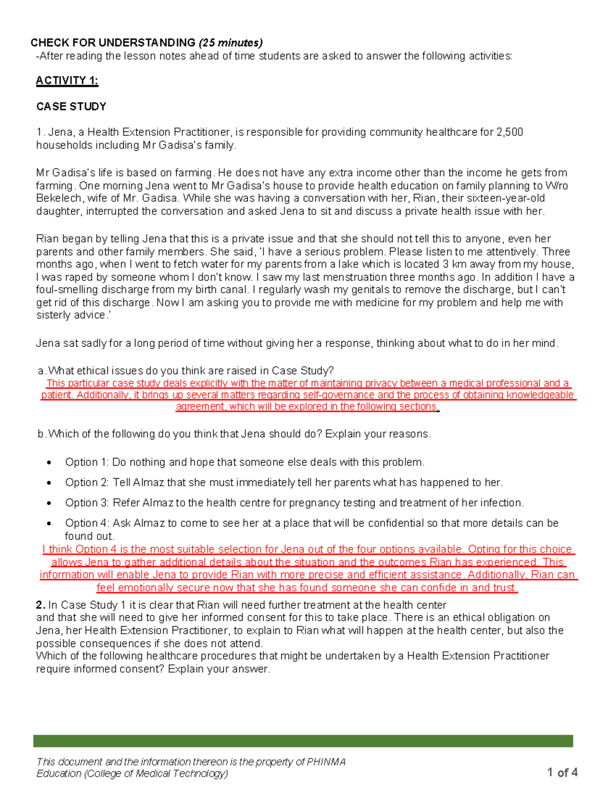PMLS 1 Module 5 Answer - dsaas - This document and the information ...