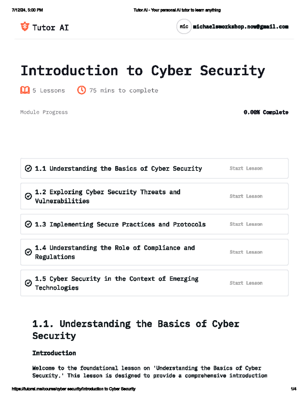 Introduction to Cyber Security: Lecture 1 - Basics and Importance - Studocu