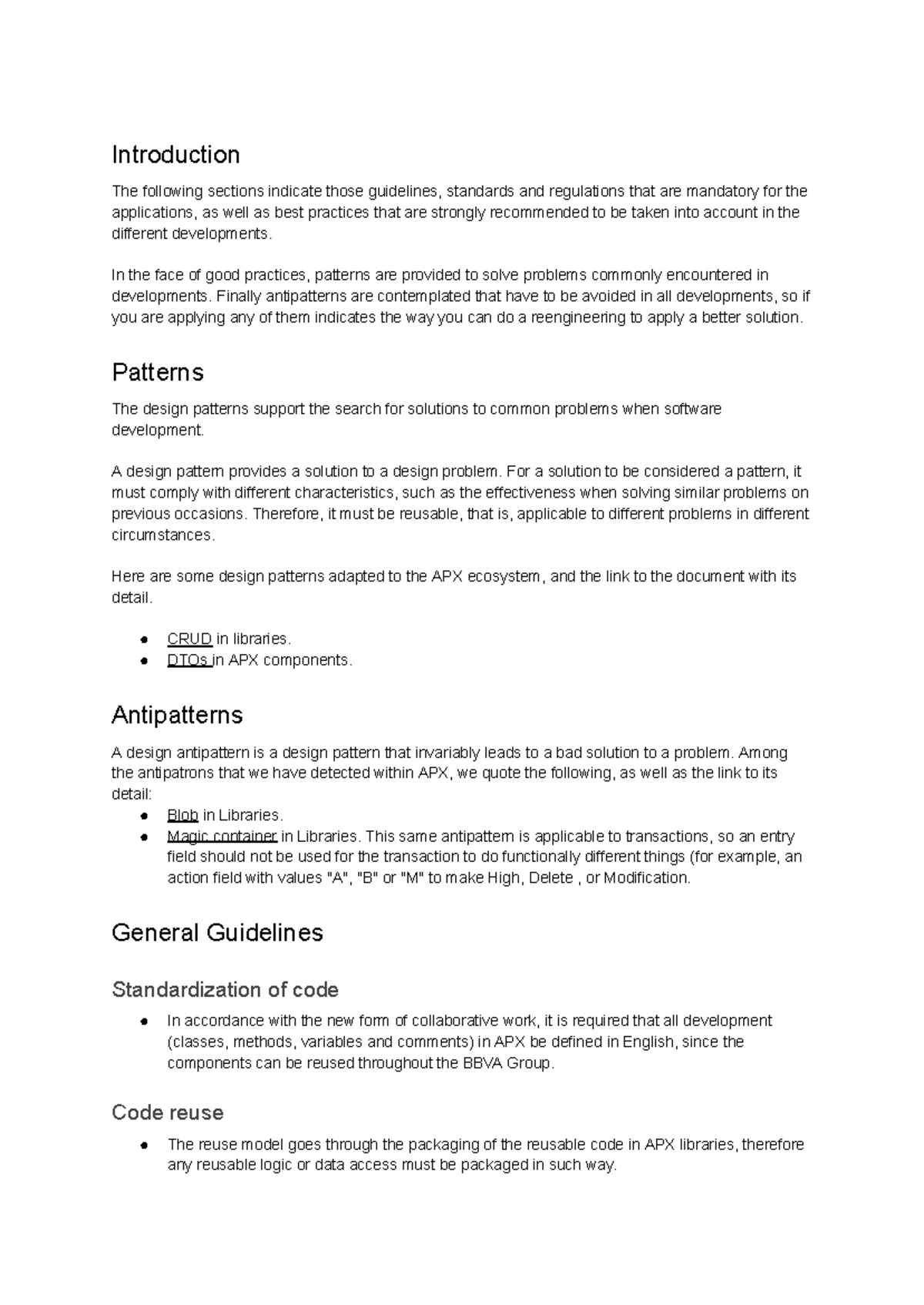 Guidelines and Best Practices for APX Development Standards - Studocu