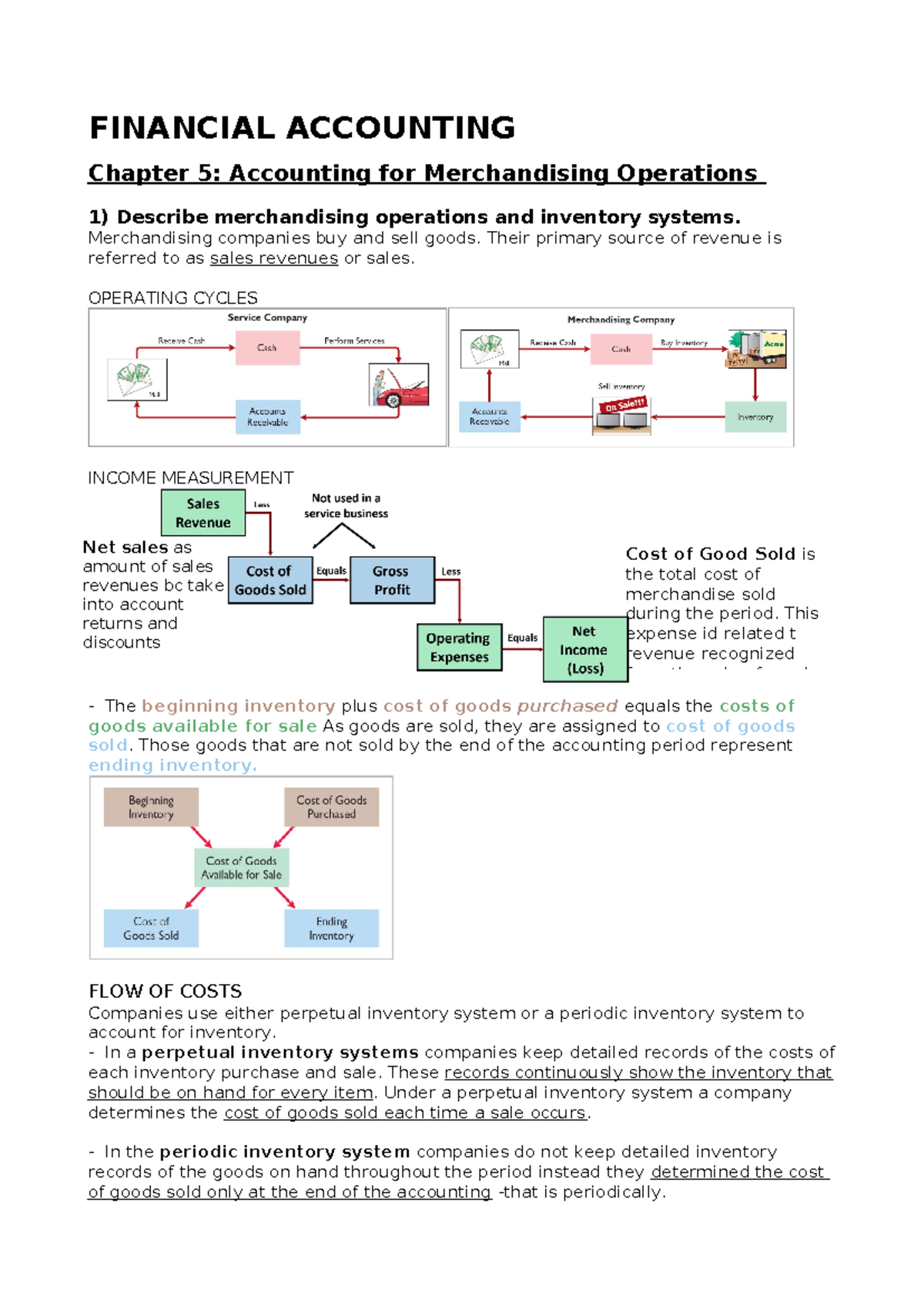 Chapter 5: Accounting for Merchandising Companies - Key Concepts ...