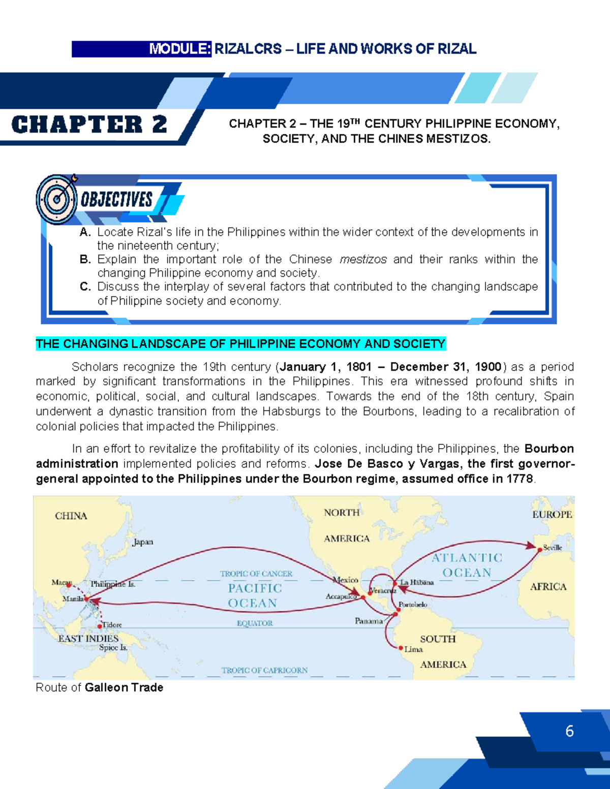 MODULE: RIZALCRS LIFE AND WORKS OF RIZAL CHAPTER 2: 19TH CENTURY ...