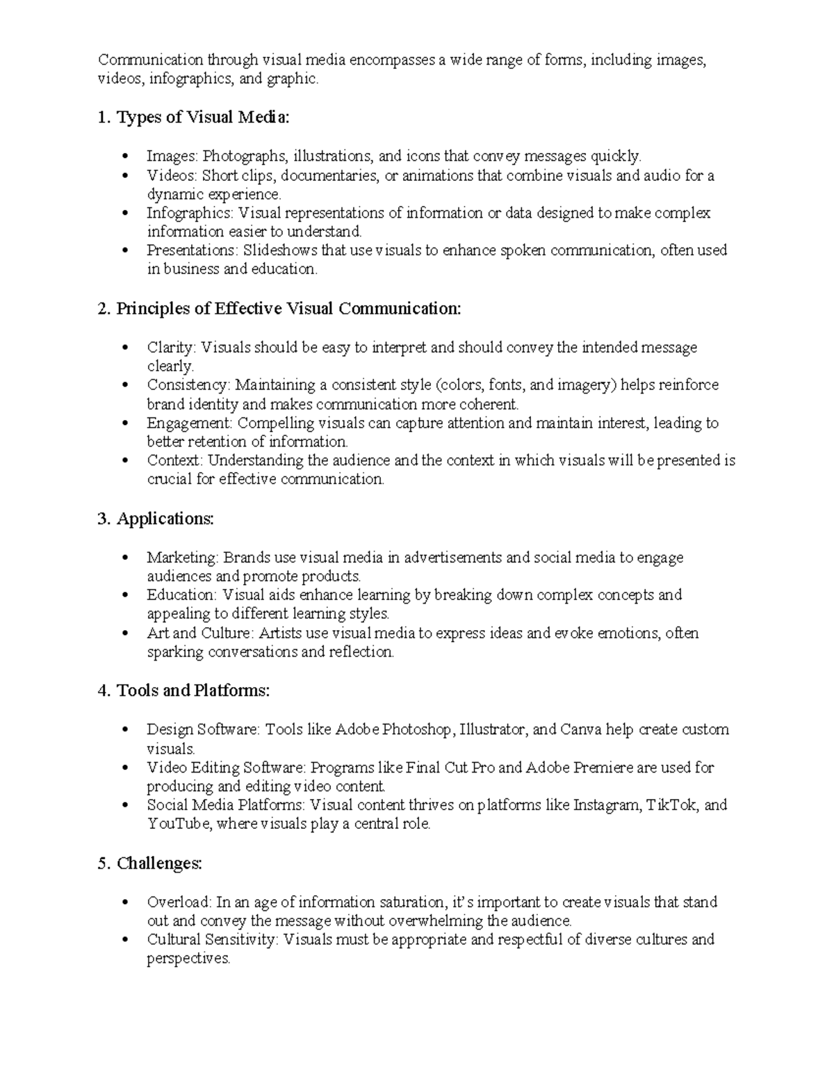 Visual Communication: Types, Principles, and Applications (CMN 101 ...