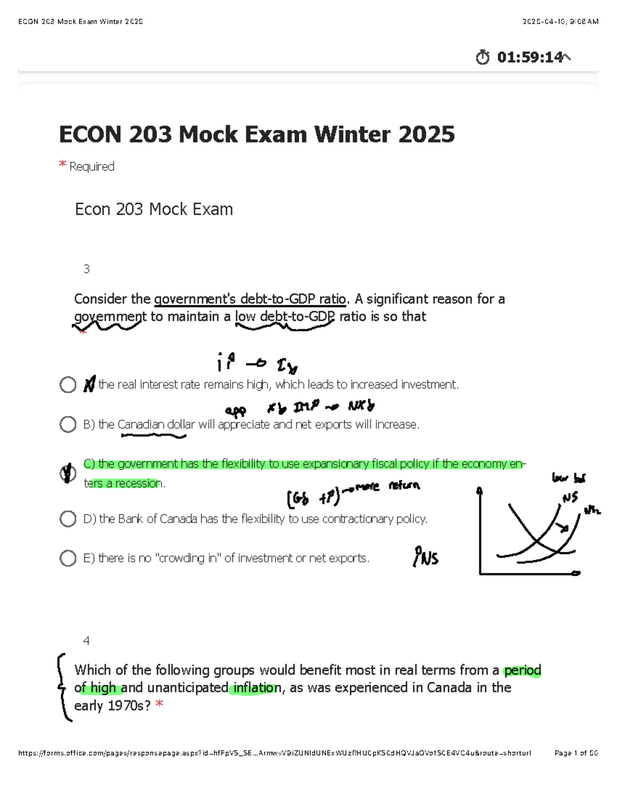 ECON 203 Winter 2025 Mock Exam: Key Concepts and Questions - Studocu
