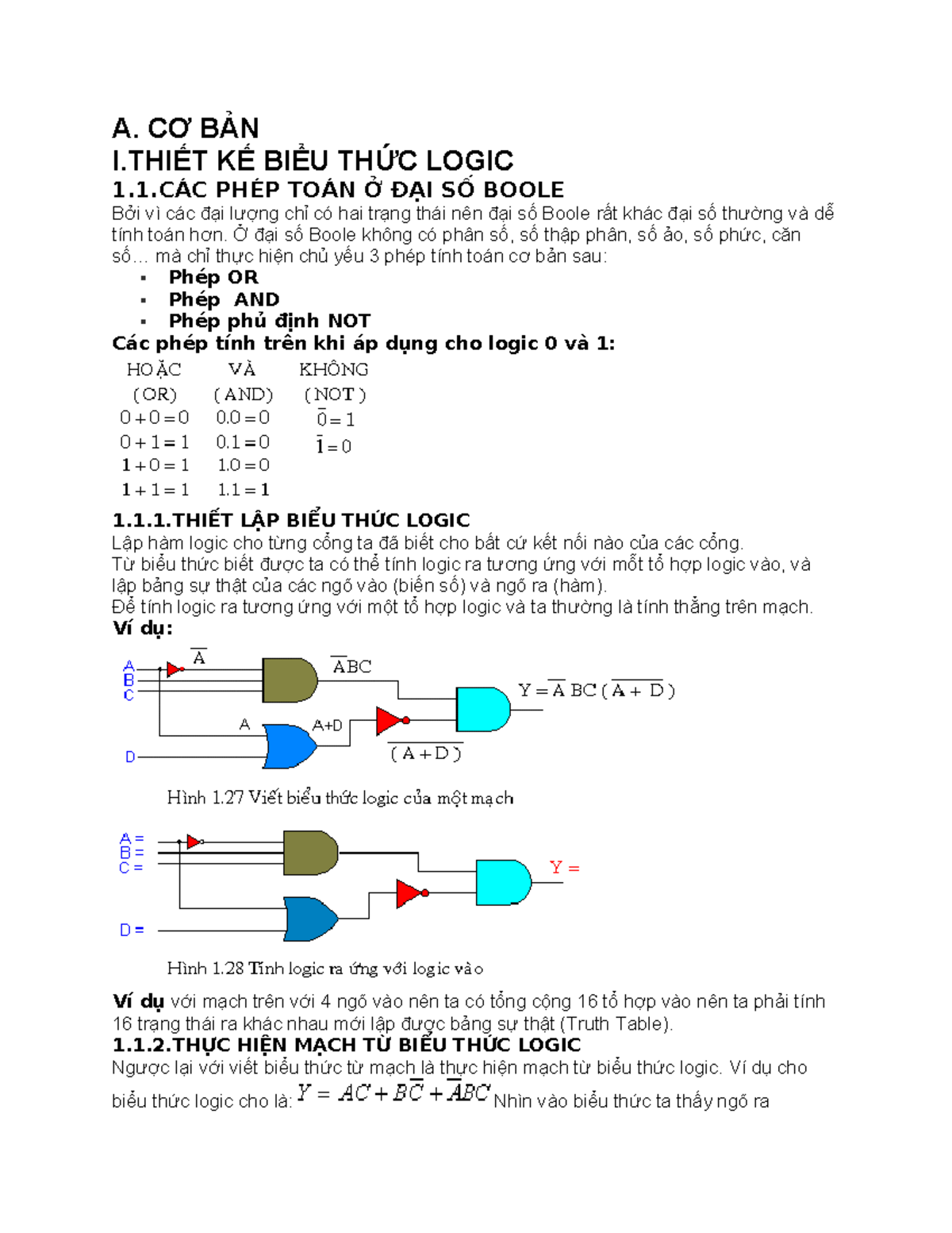 Đại Số Boolean: Thiết Kế Biểu Thức Logic và Ứng Dụng - 123 - Studocu