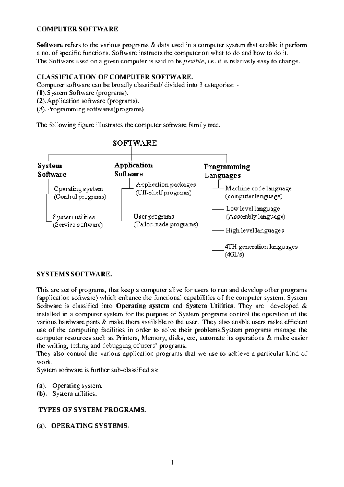 Computer Software Overview and Classification Guide - Studocu