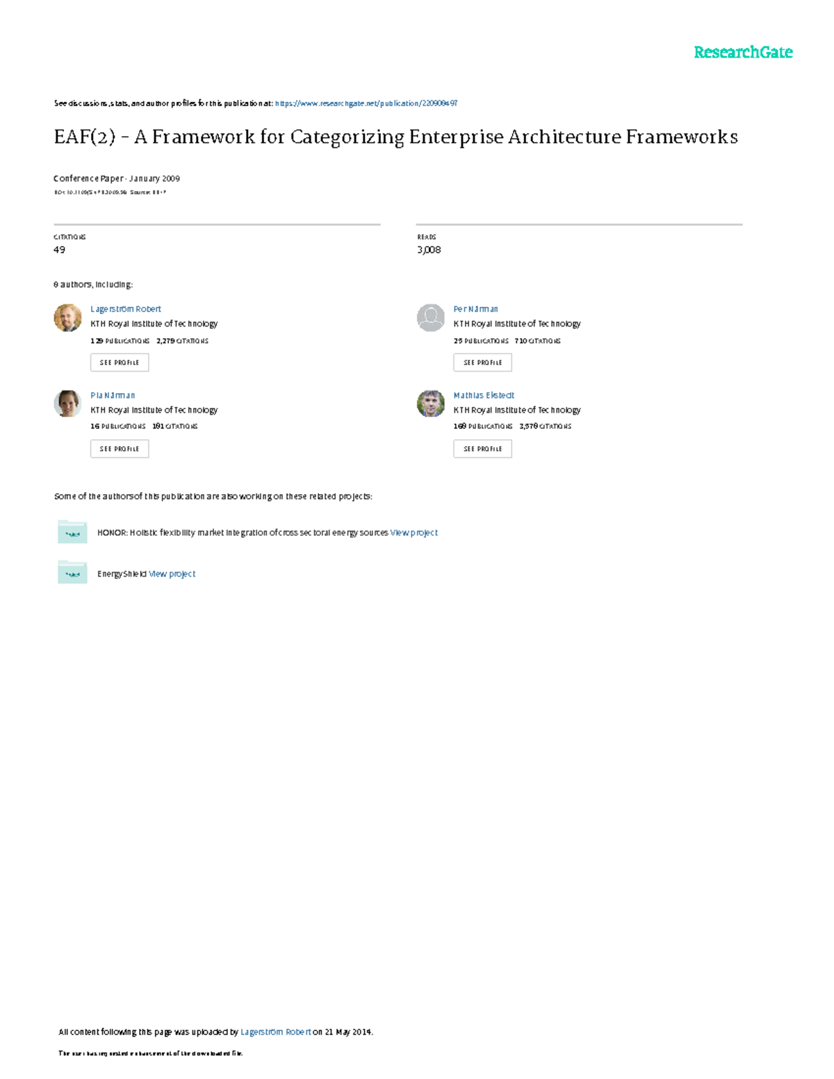 EAF2: Framework for Categorizing Enterprise Architecture Frameworks ...