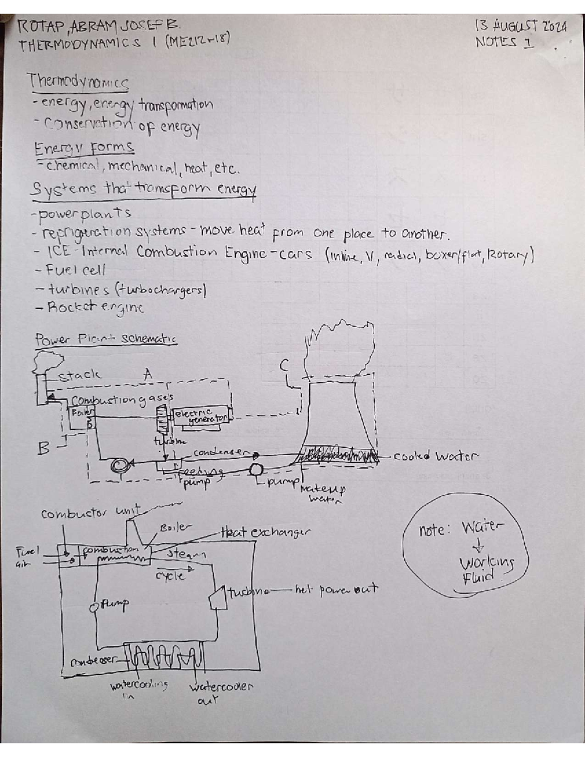 LECTURE ME212-18 THERMODYNAMICS 1 NOTES - ENERGY TRANSFORMATIONS - Studocu