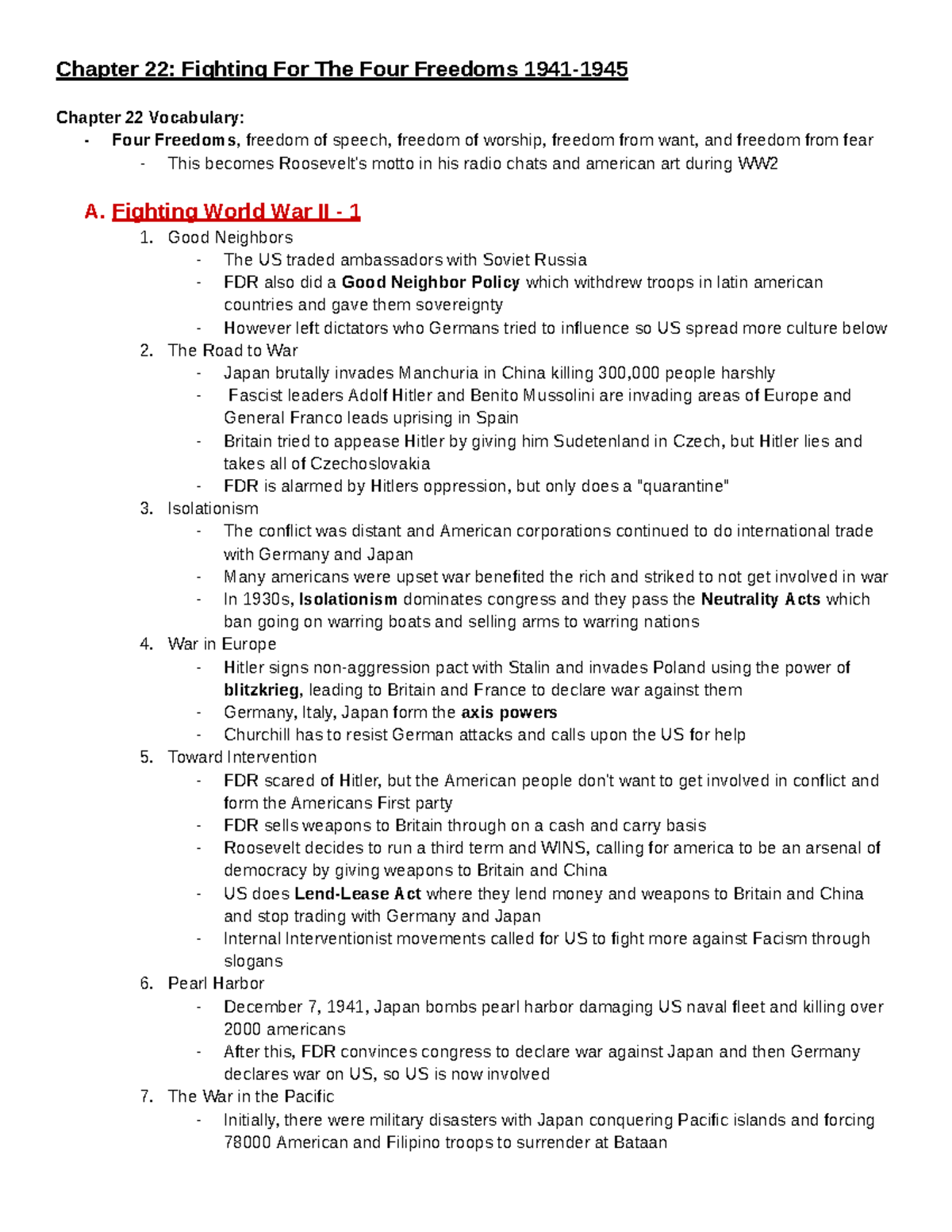 Give Me Liberty: Foner Outline for Chapter 22 - Fighting For Freedom ...