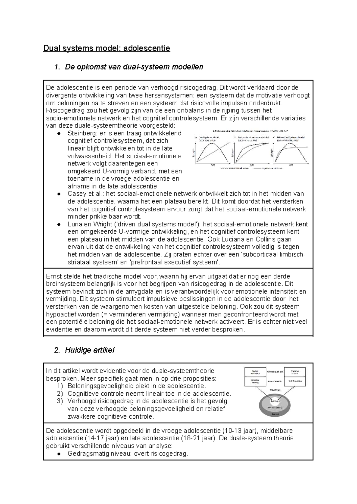 Dual Systems Model: Risicogedrag en Cognitieve Controle in de ...
