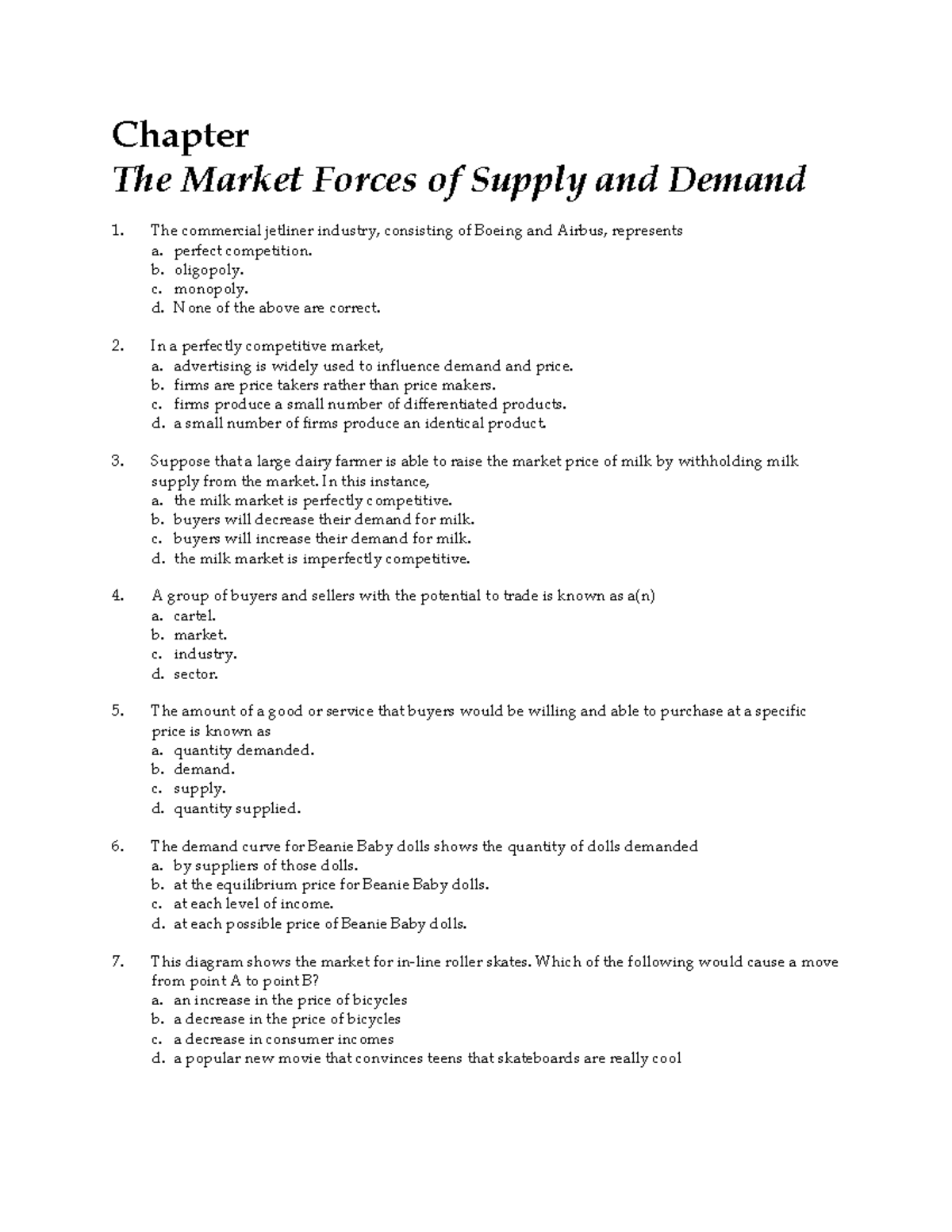Basic C.04 Supply and Demand Chapter Notes - Studocu