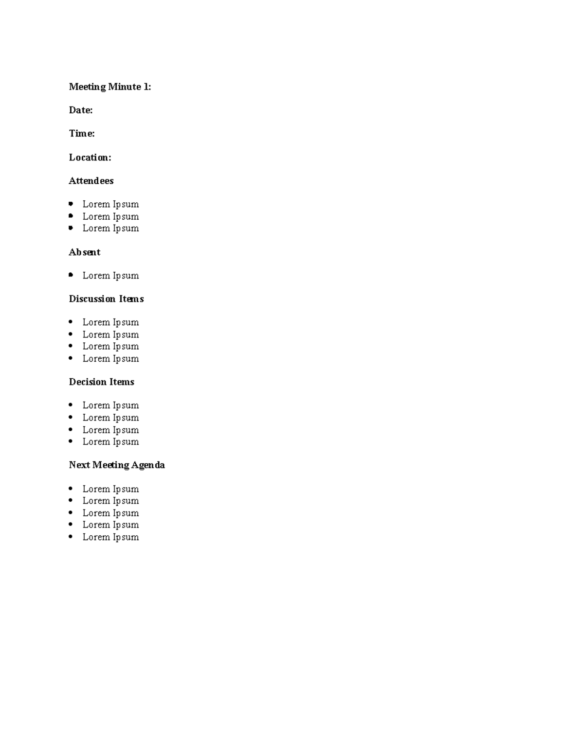 Meeting Minute Template: Structure & Guidelines - Studocu