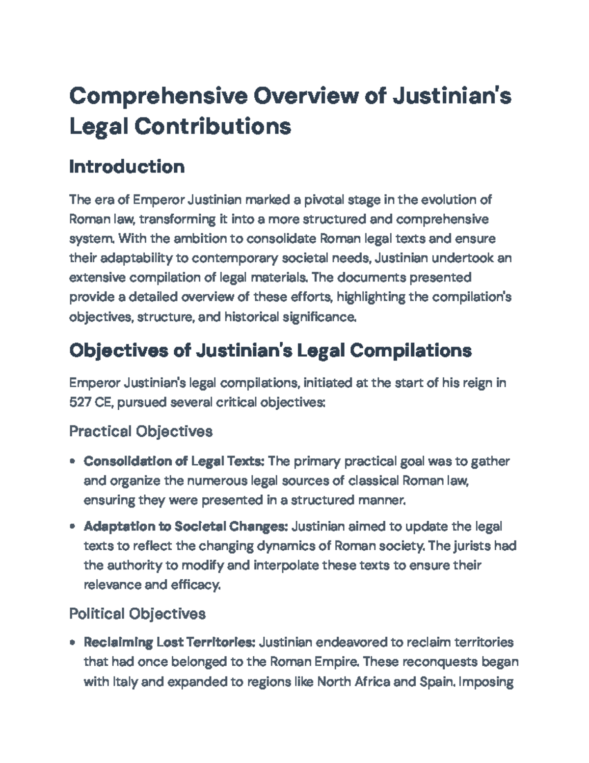 Justinian's Legal Contributions: A Comprehensive Overview of Roman Law ...