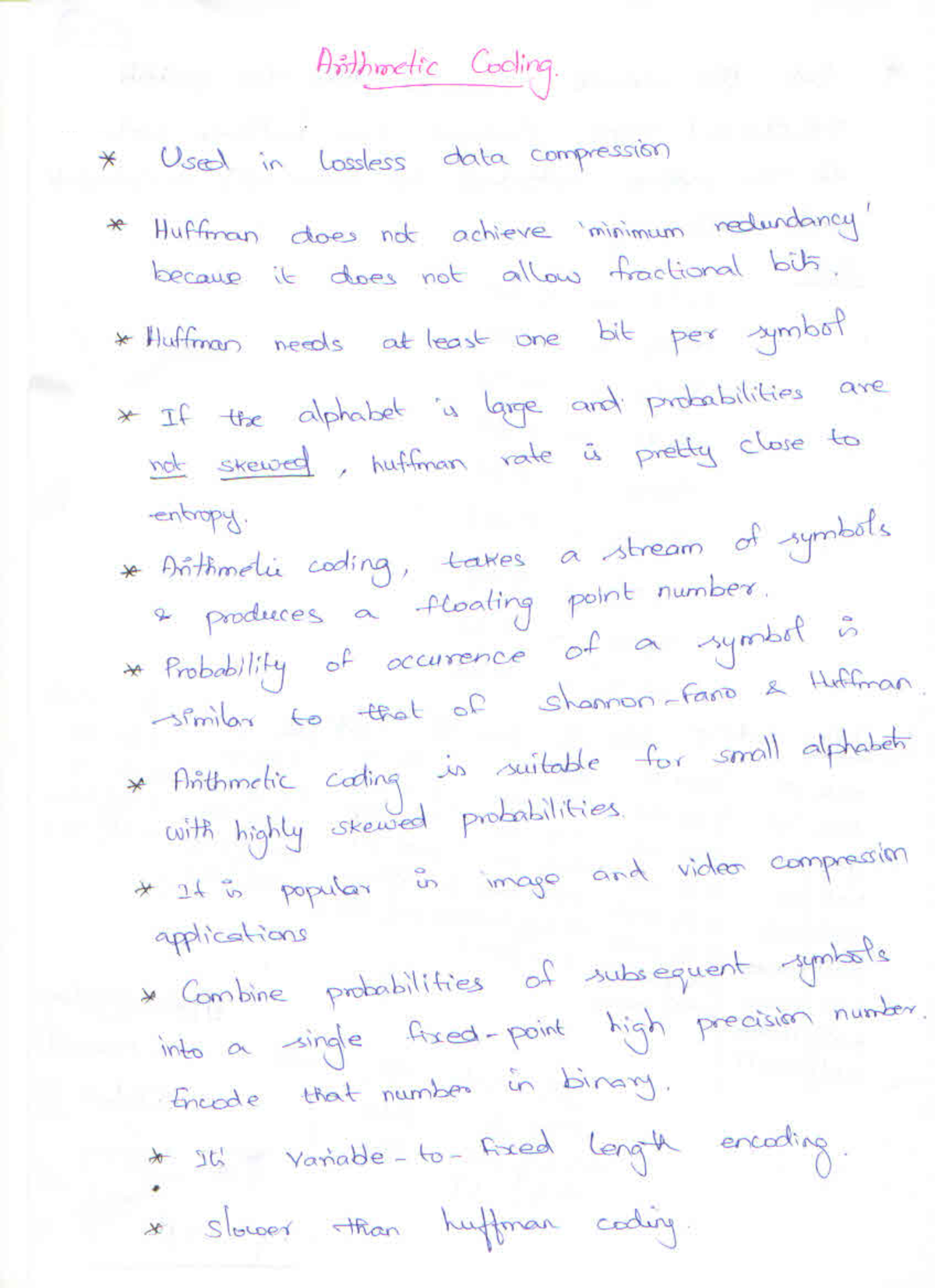 24-Arithmetic encoding and decoding-06-03-2024 - Arithmetic Coding Used ...