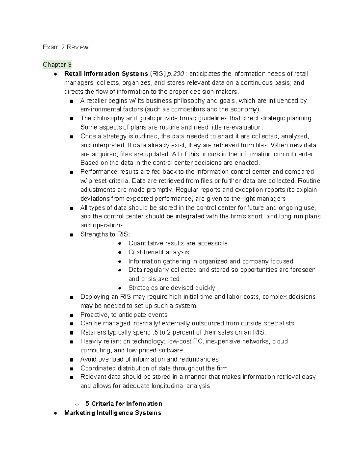 MKTG 330 Study Guide for Exam IV - Study Guide for Exam IV Chapter 19 ...