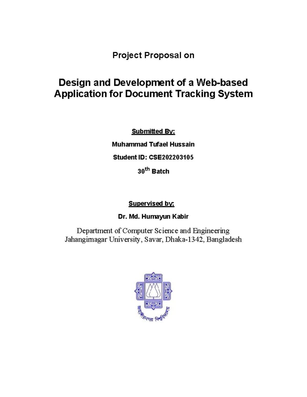 CSE202203105 Final Project Report on Web-based Document Tracking System ...