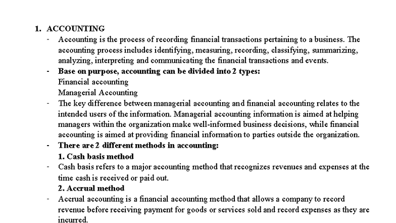 ACCT 101: Accounting Principles and Processes Overview - Studocu
