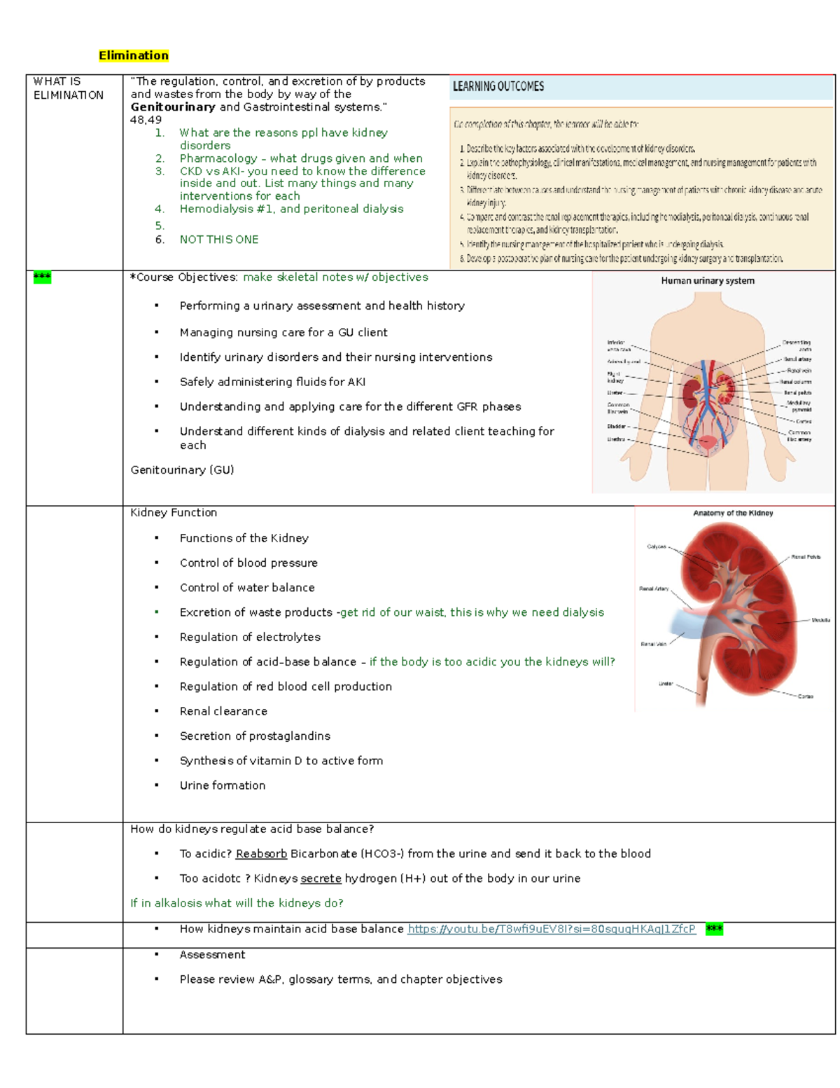 GU Disorders and Management: Key Concepts and Interventions - Studocu