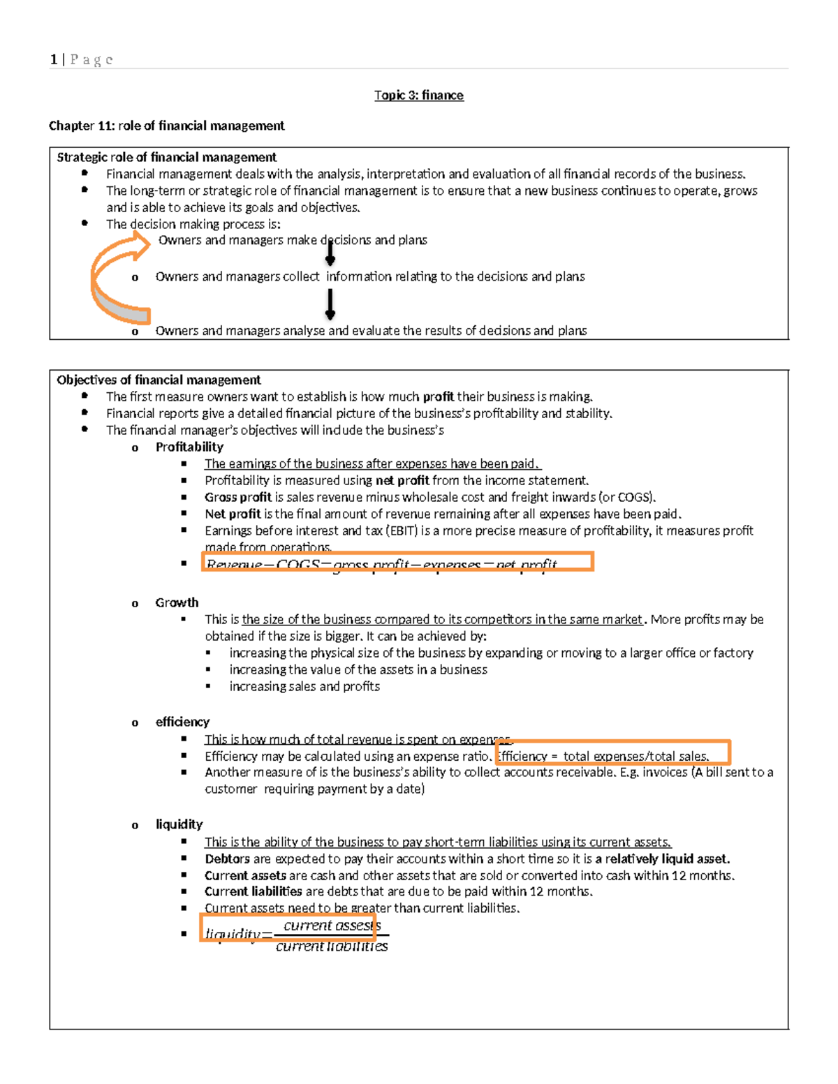 Finance - RAHHHHHH - Topic 3: finance Chapter 11: role of financial ...