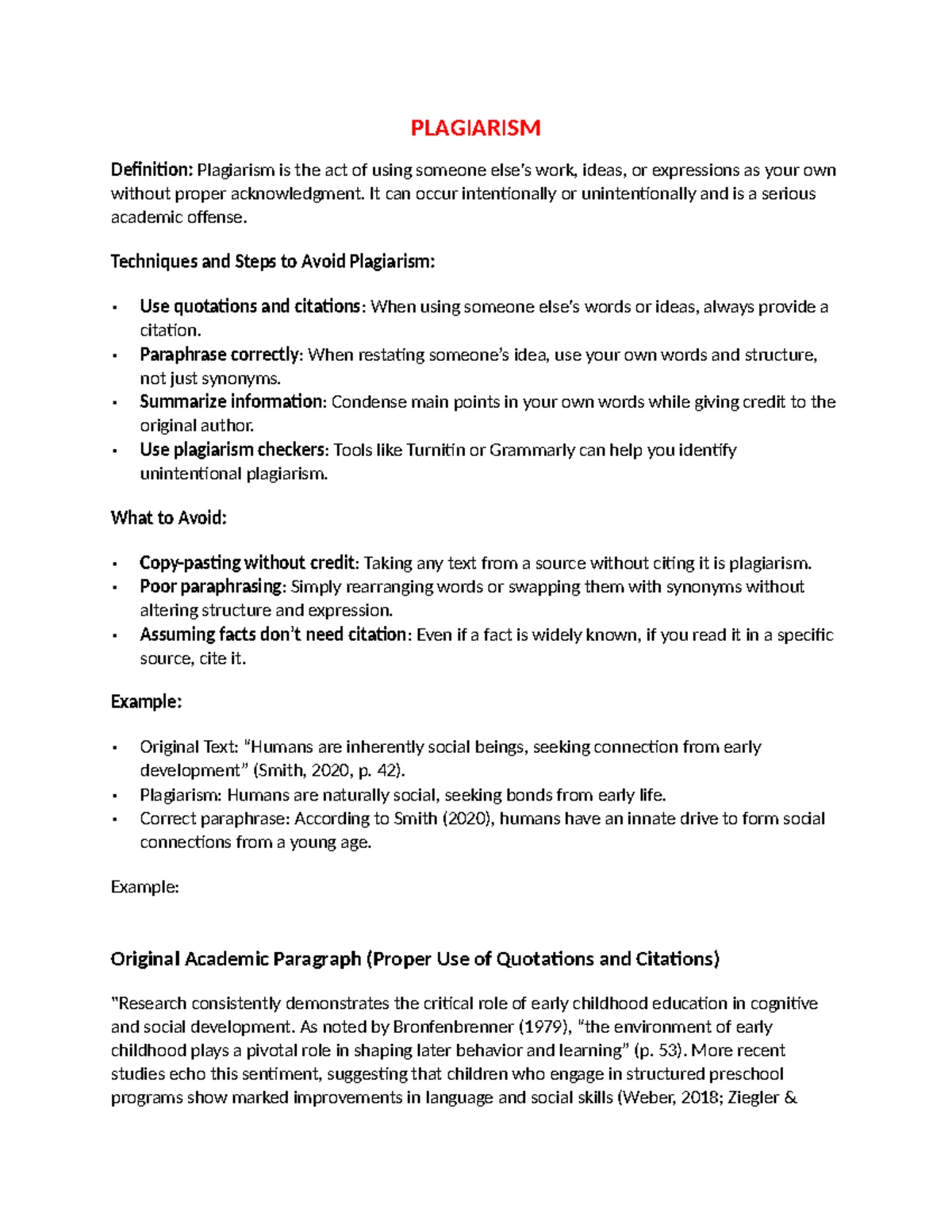 Argumentative Essay Resources: Techniques to Avoid Plagiarism and ...