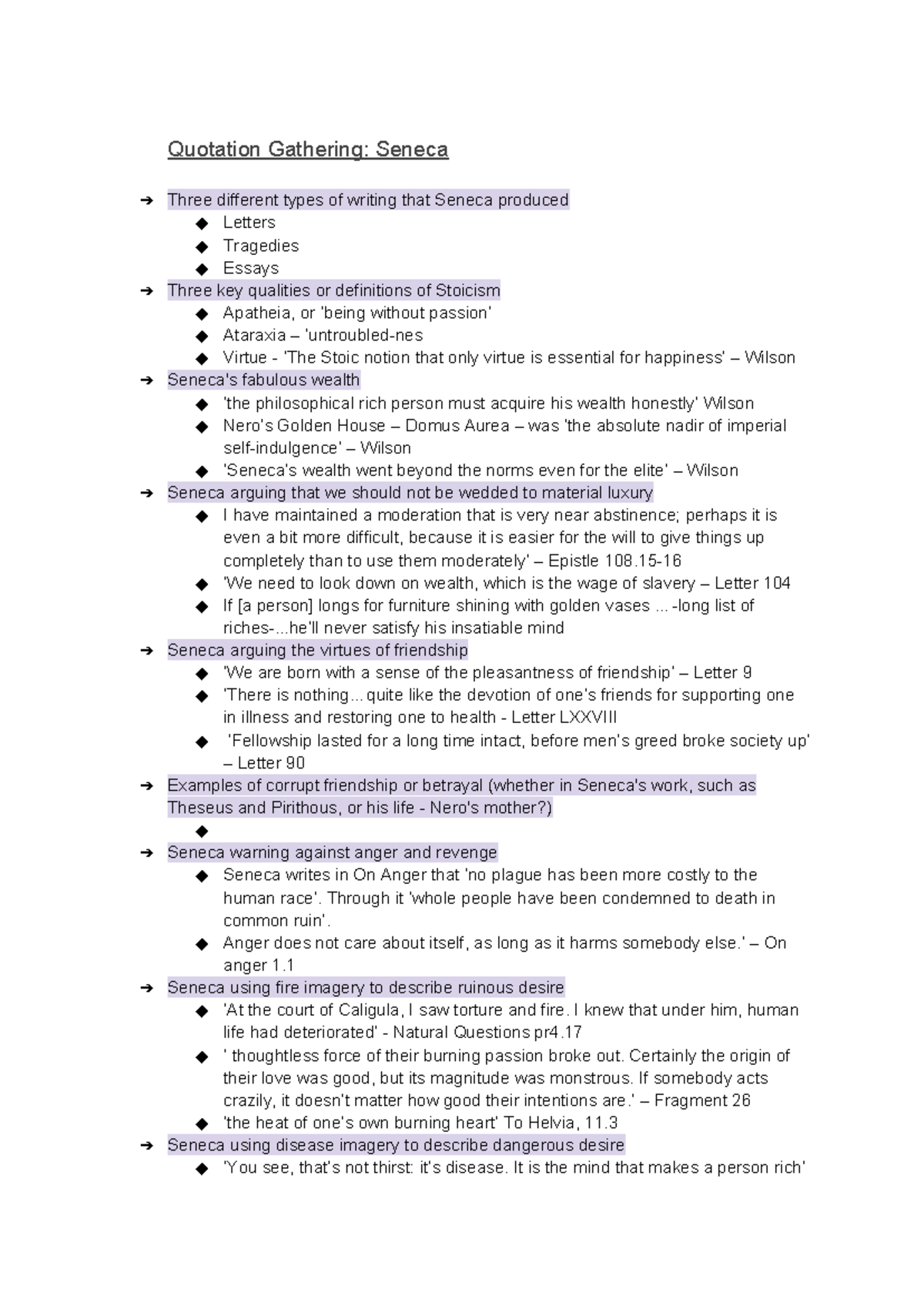 Quotation Seneca - Quotation Gathering: Seneca Three different types of ...