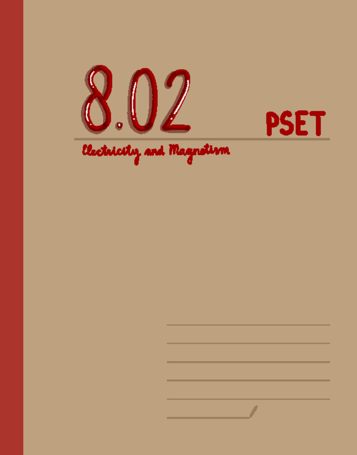 8.02 Pset - Problem Set Notes on Electricity and Magnetism - Studocu