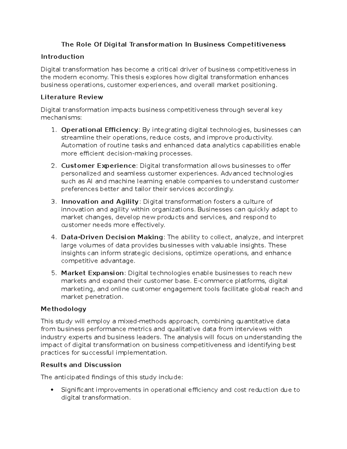 The Role Of Digital Transformation In Business Competitiveness - The ...