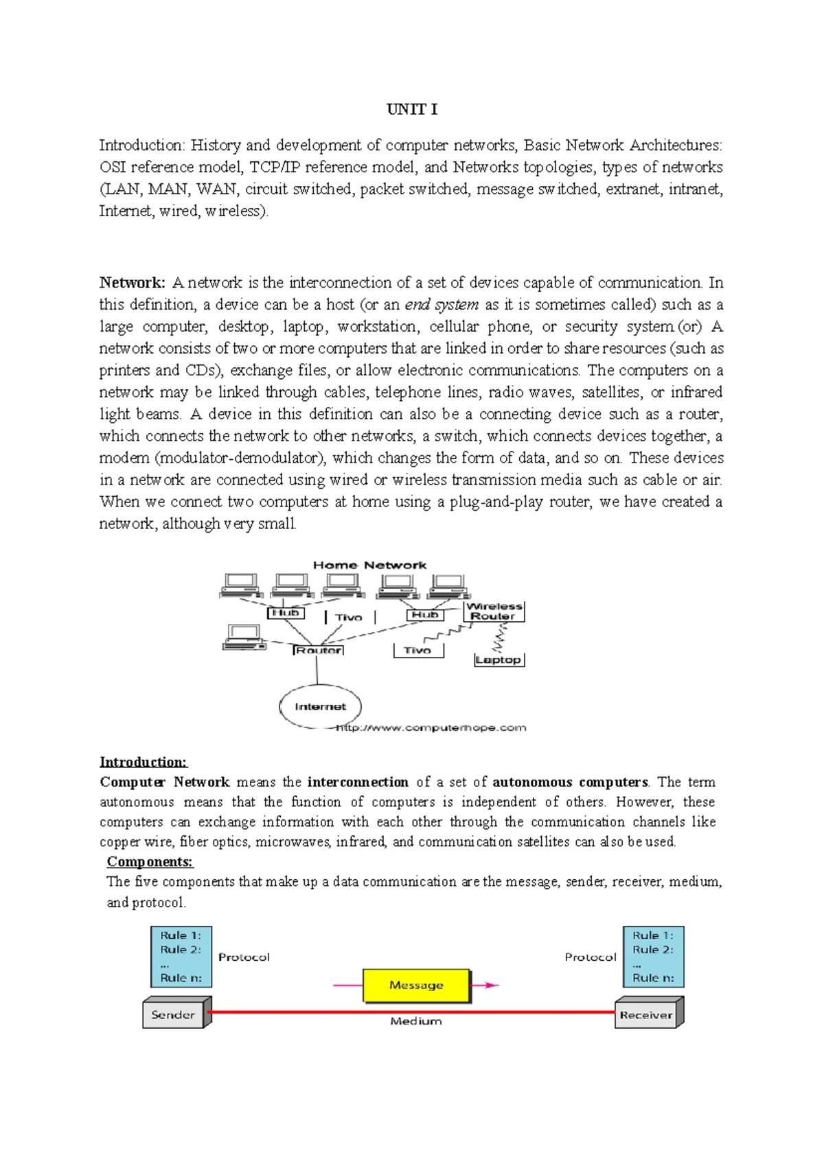CN Unit-3 Lecture Notes: Medium Access Control & Protocols - Studocu