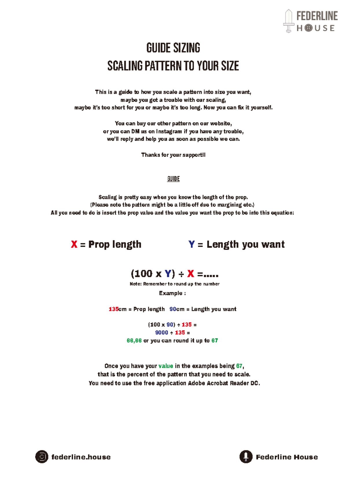 Guide to scaling patterns to your size - Studocu