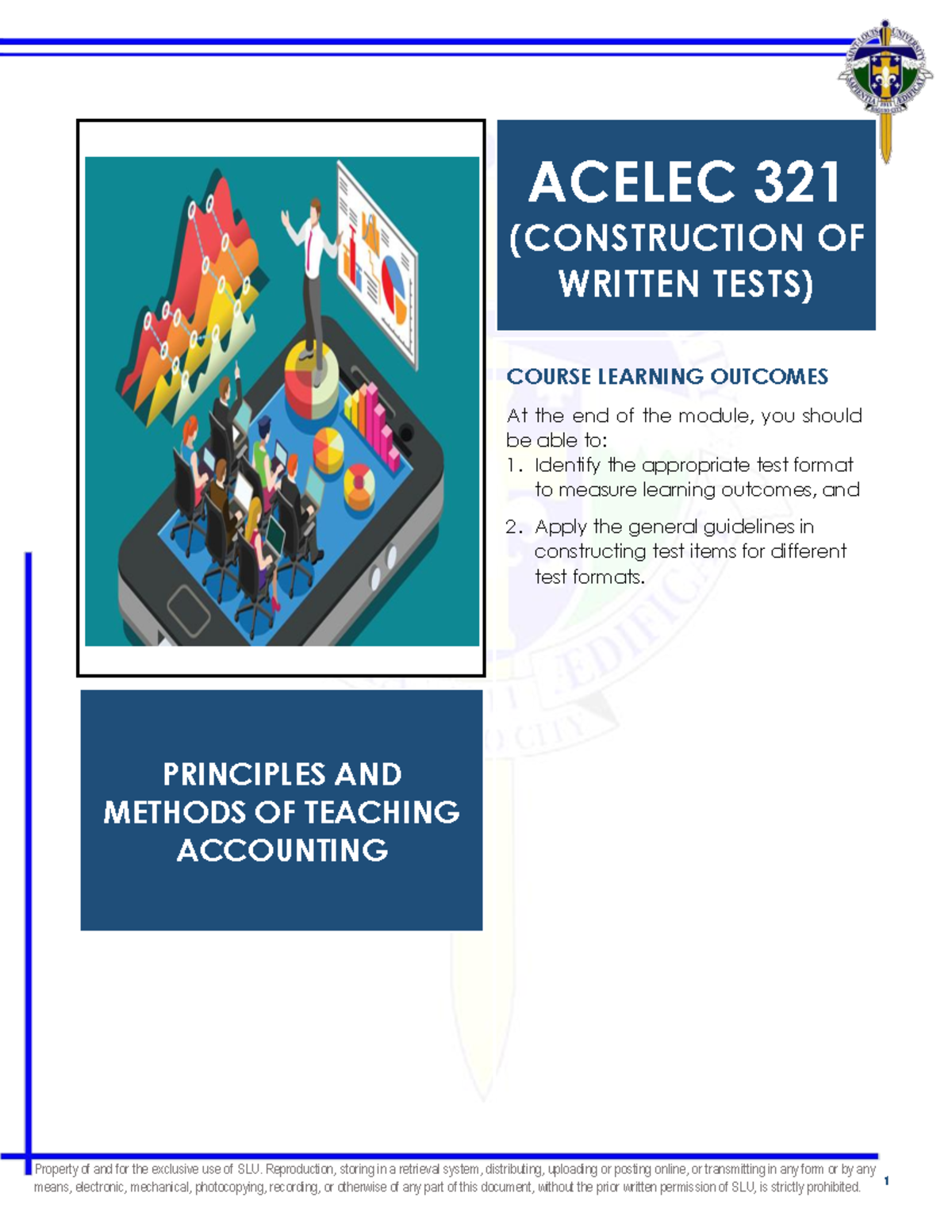 ACELEC 321 - Guidelines for Constructing Written Tests - Studocu