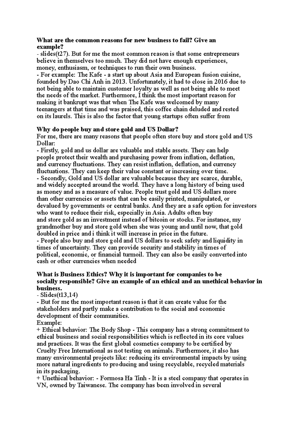 C8(K63): Common Reasons for Business Failures and Ethical ...